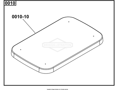 Concrete Pad (Non-Hurricane) Diagram and Parts List for 6838-00  Briggs and Stratton Generator
